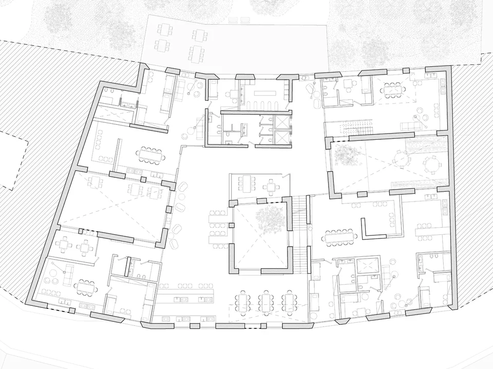Student Hostel — pianta primo piano