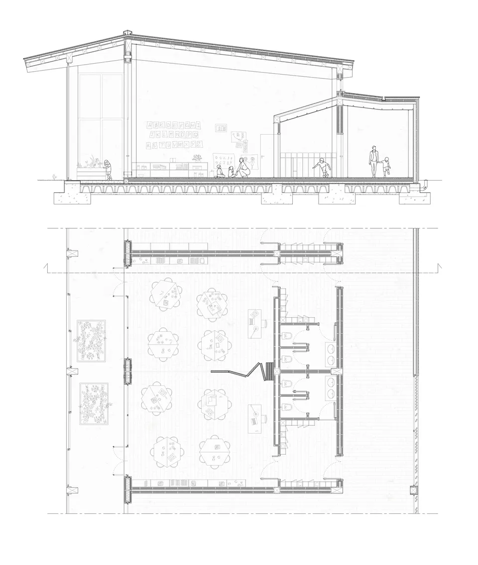 A School for Rubattino — sezione dell'aula