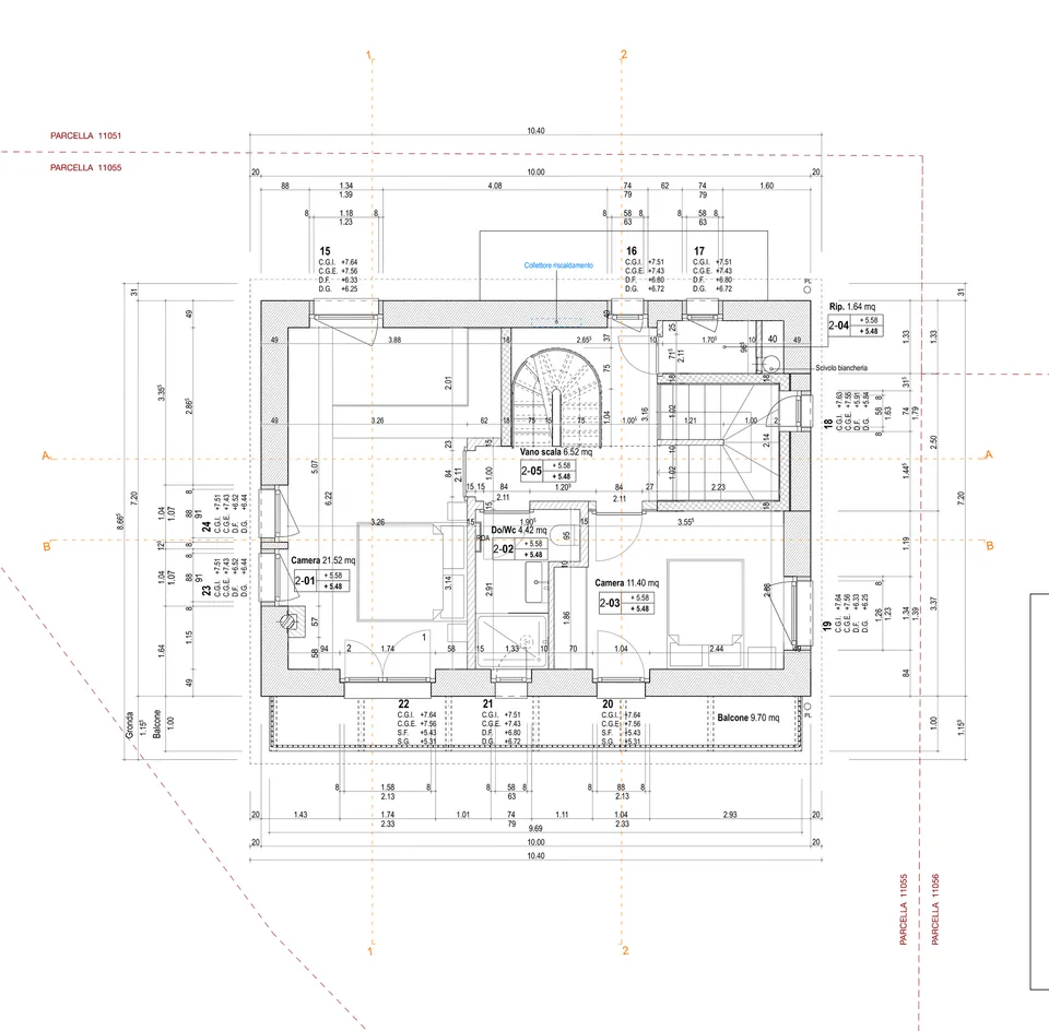Casa SB — pianta secondo piano