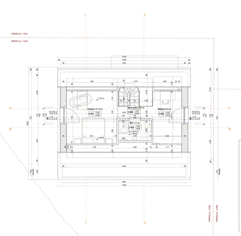 Casa SB — pianta terzo piano