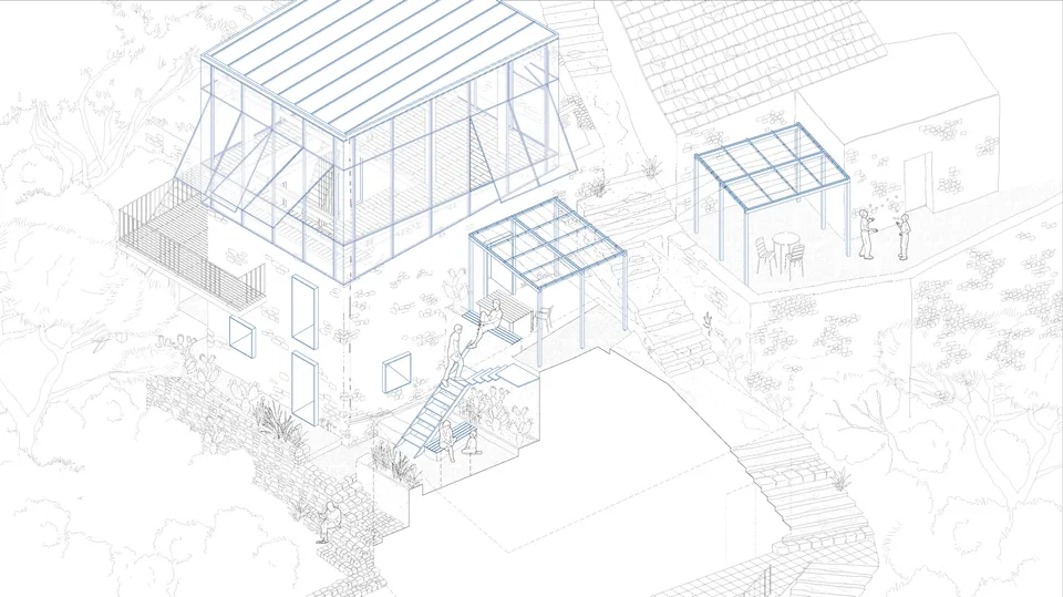 Diffused House — assonometria della Lantern