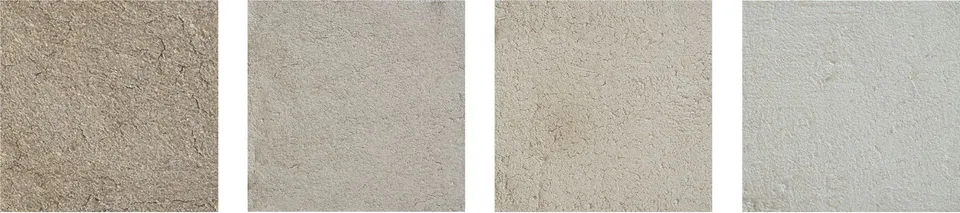 Diffused House — campioni di intonaco in argilla